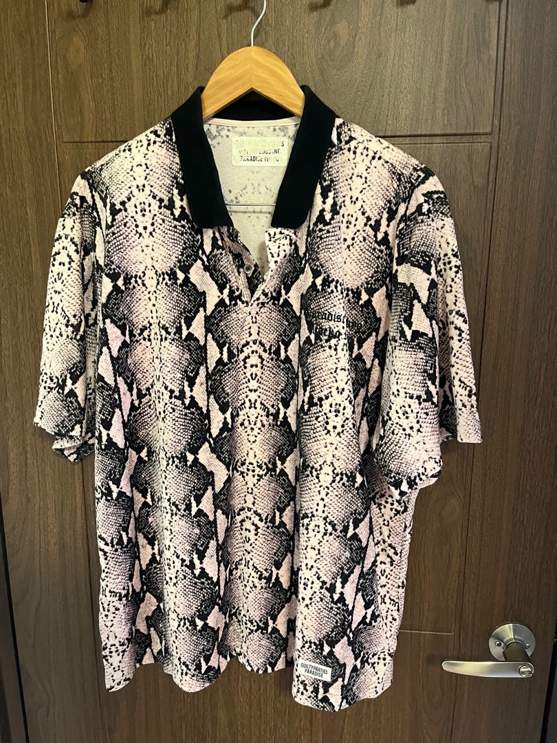 wacko maria python velour polo shirt（WACKO MARIA PYTHON