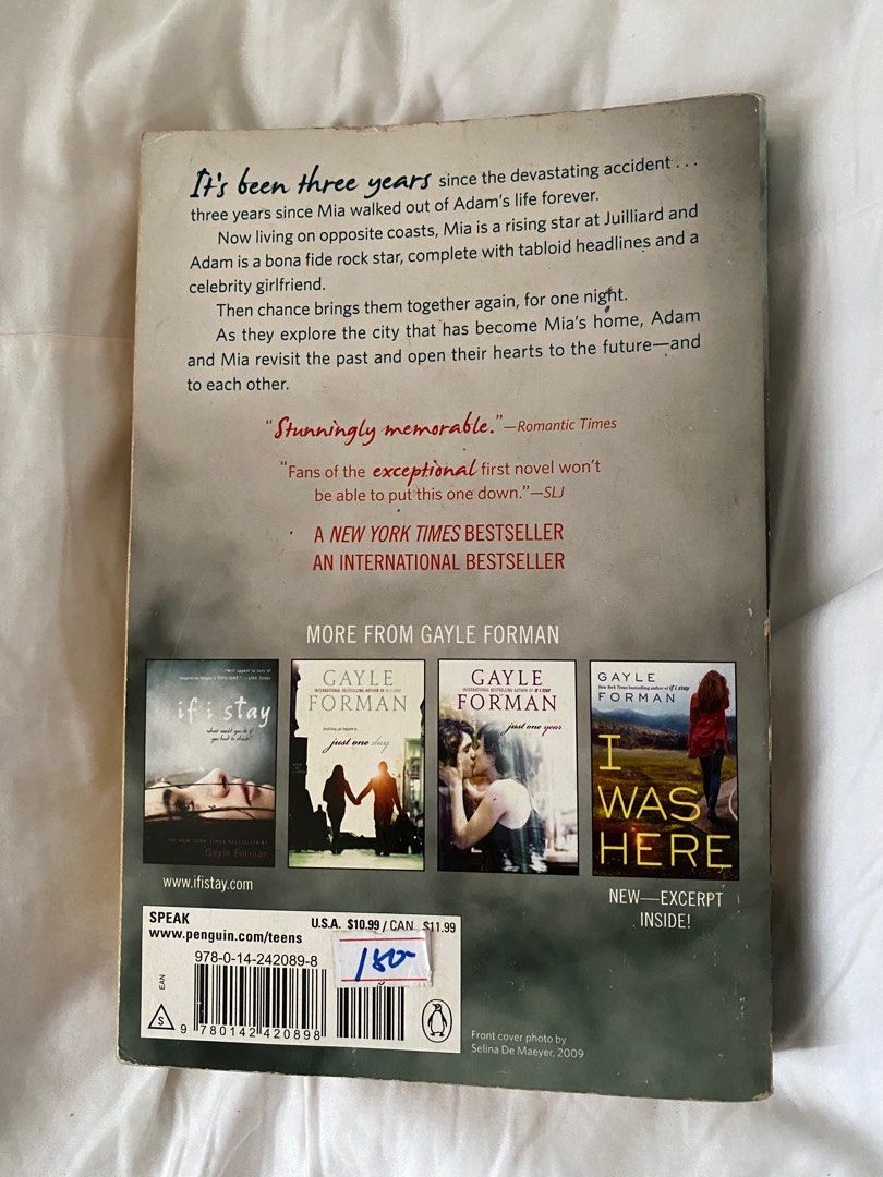 Where she went book (Category: Storybooks) located in Antipolo. Submitted by declutter.clothes (Listing ID 1328264650, Image 2). Description: sequel of If I Stay.