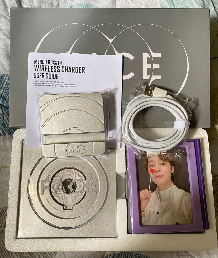 wts bts merch box 14 Jimin FACE wireless charge, Hobbies & Toys