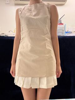 Zara style dress 斯文圓領連身裙 A至百褶裙64212605509761110
