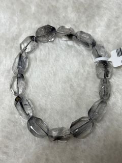 💎 Black Silver Titanium 10mm Irregular Shape Bracelet. 02639 💎10mm 💎$100064232046200193110