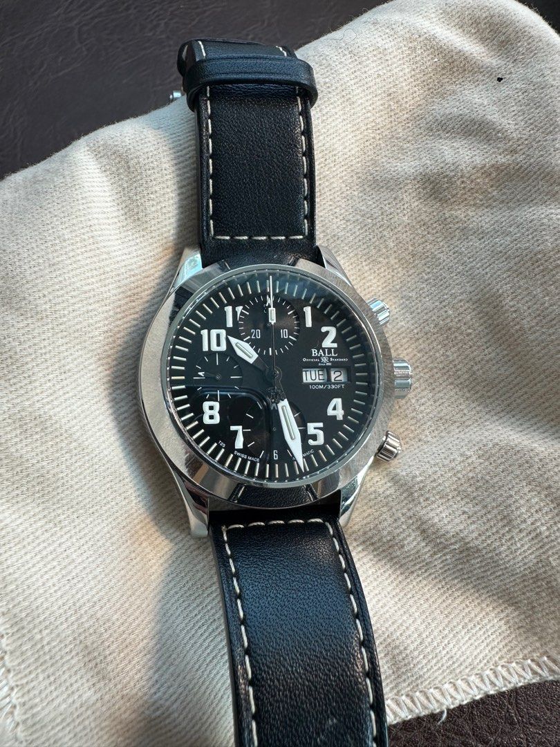 41 mm Ball watch Men s Engineer II Leather Black Dial chronograph CM1020C L2J BKWH Luxury Watches on Carousell