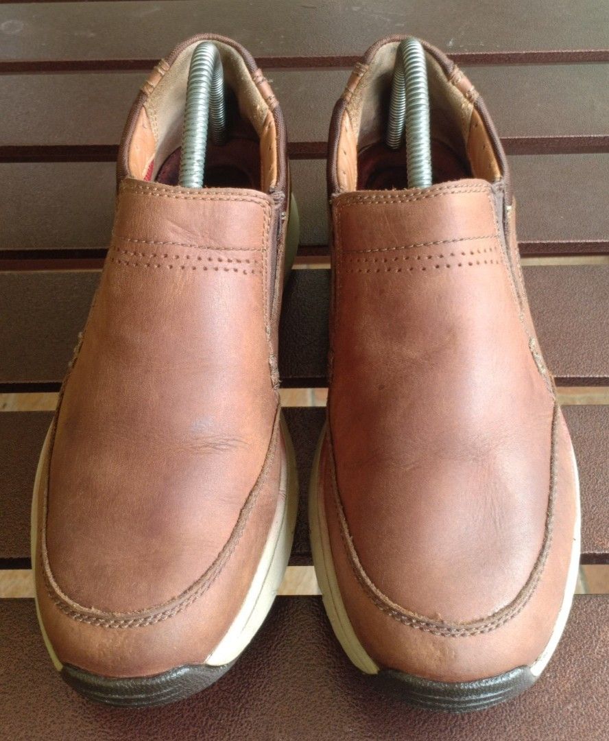 6.5uk Rm58 Clarks Active Air Vent Slip On Leather Brown