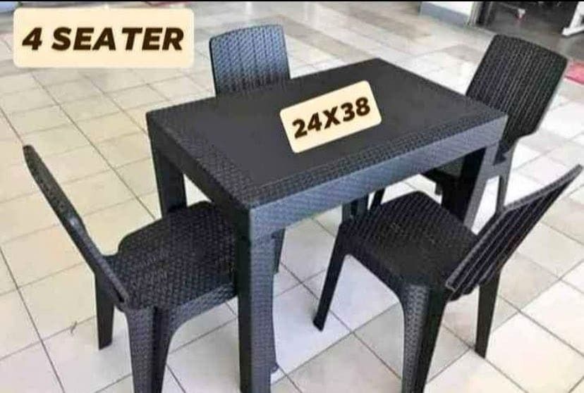 ✷ Dining set rattan table and chairs‼️ (Category: Tables & Sets) located in Manila. Submitted by katttt214 (Listing ID 1323742347, Image 1). Description: Plastic rattan table and chairs‼️ same day deliver ❉ rattan table and chairs‼️ 2 seater 4 seater 6 seater 8 seater ❍brand new ❍ plastic rattan cod or gcash.