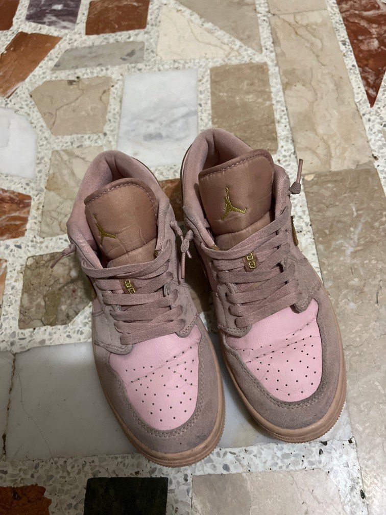 Air Jordan 1 Low Coral Gold Women s Fashion Footwear Sneakers on Carousell