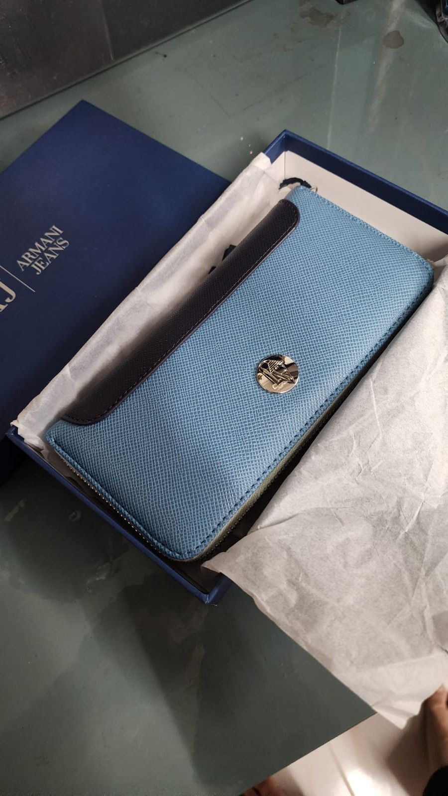 Armani Jeans Large women s wallet C5V66 R4 5R Blue