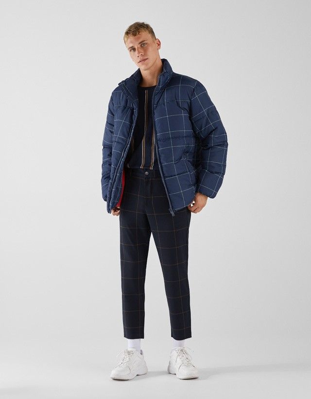 Bershka plaid trousers clearance