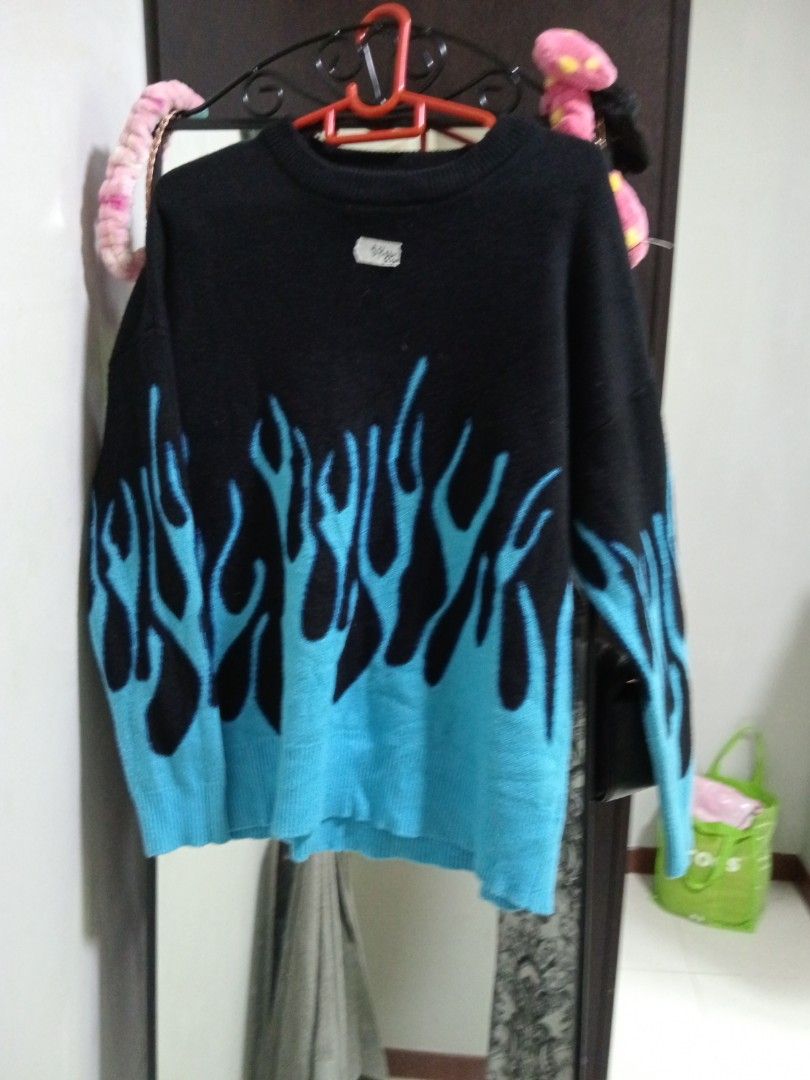 Blue fire sweater cheap