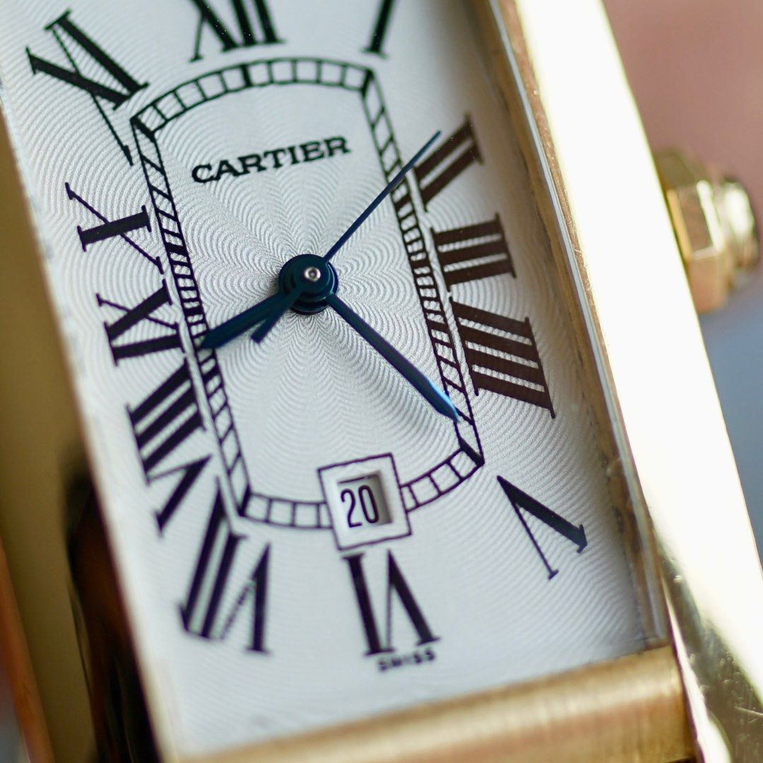 Cartier Americaine Tank ref. 1725 L size automatic movement original 18K deployment clasp watch only