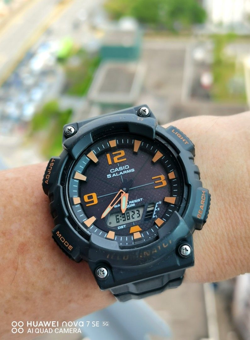 Casio Tough Solar 5 alarms AQ S810W sports watch Tough Solar Men s Fashion Watches Accessories Watches on Carousell