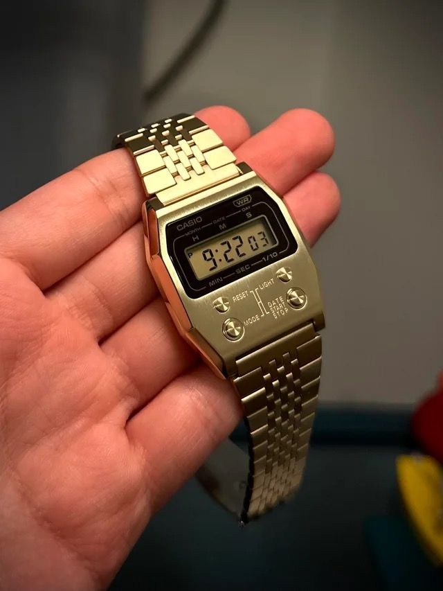 CASIO Vintage series A1100 series 防水A1100G-5 金色, 男裝 CASIO Vintage series A1100 series 防水A1100G-5 金色, 男裝