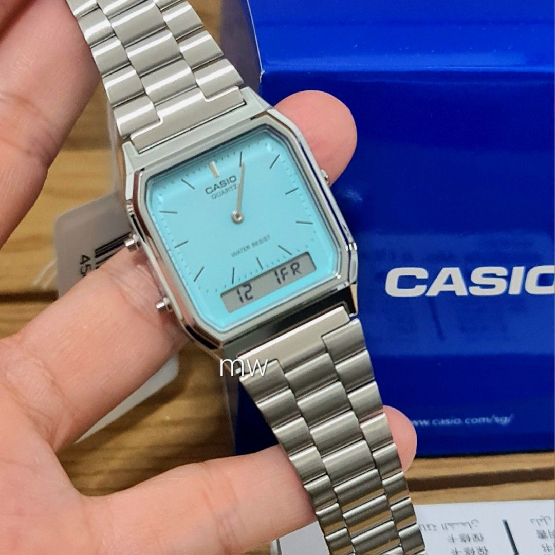 Casio vintage slim watch aq 230a aq230 aq 230a 2a2 men s unisex watch brand new Men s Fashion Watches Accessories Watches on Carousell