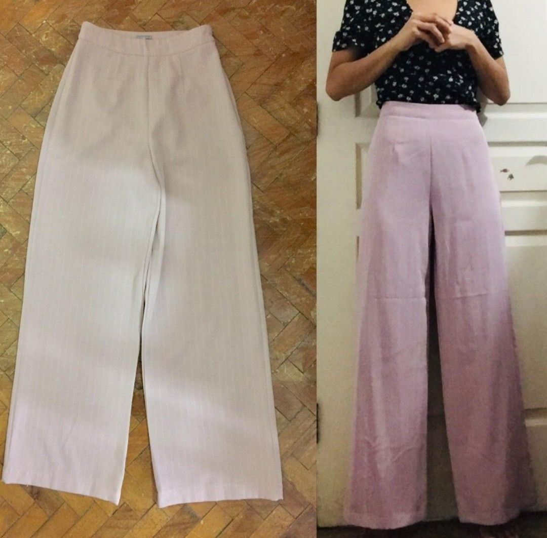 Charlotte russe Pink wide pants Women s Fashion Bottoms Other Bottoms on Carousell