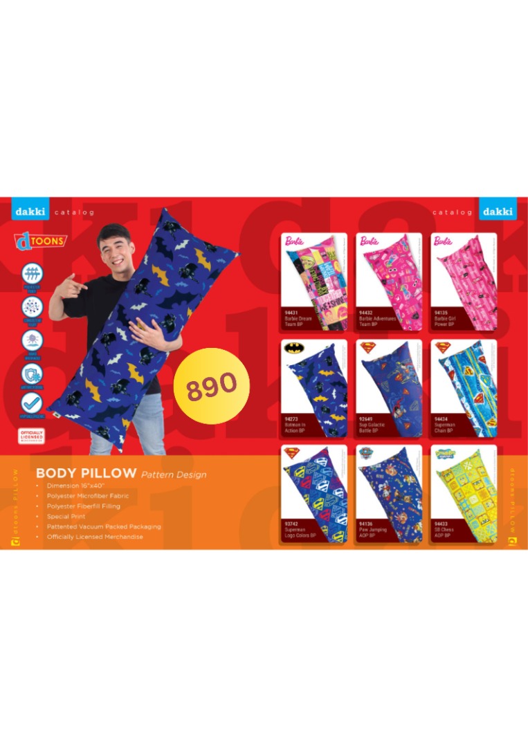Dakki body pillow size shop