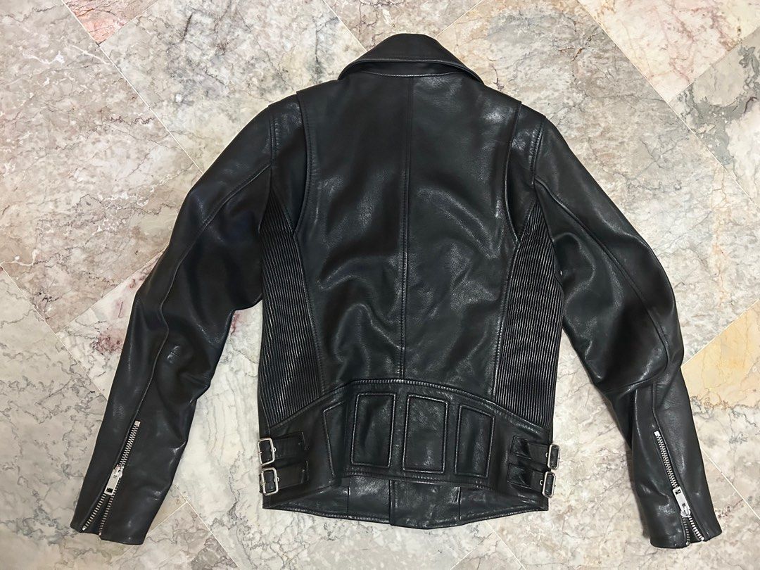 DIESEL lambskin timeless leather rider jacketet size S