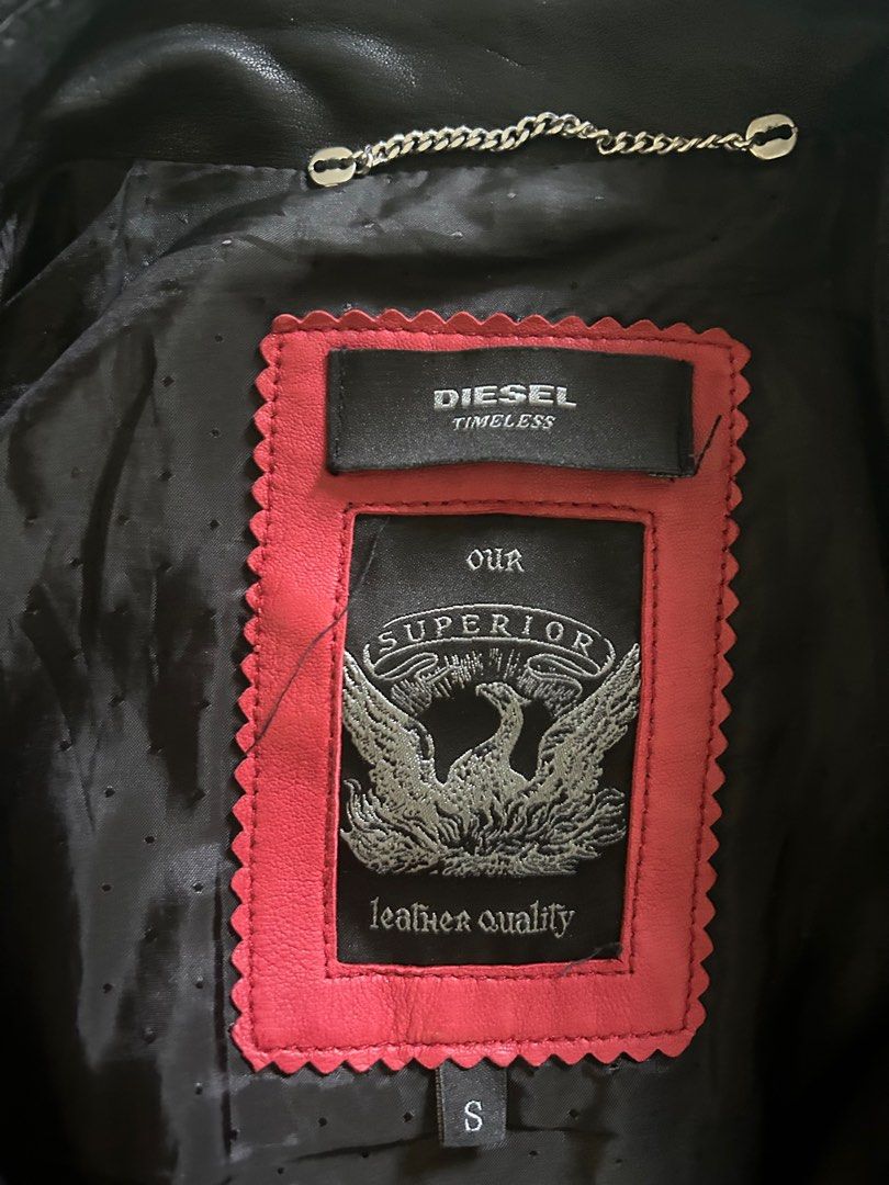 Diesel timeless leather jacket discount