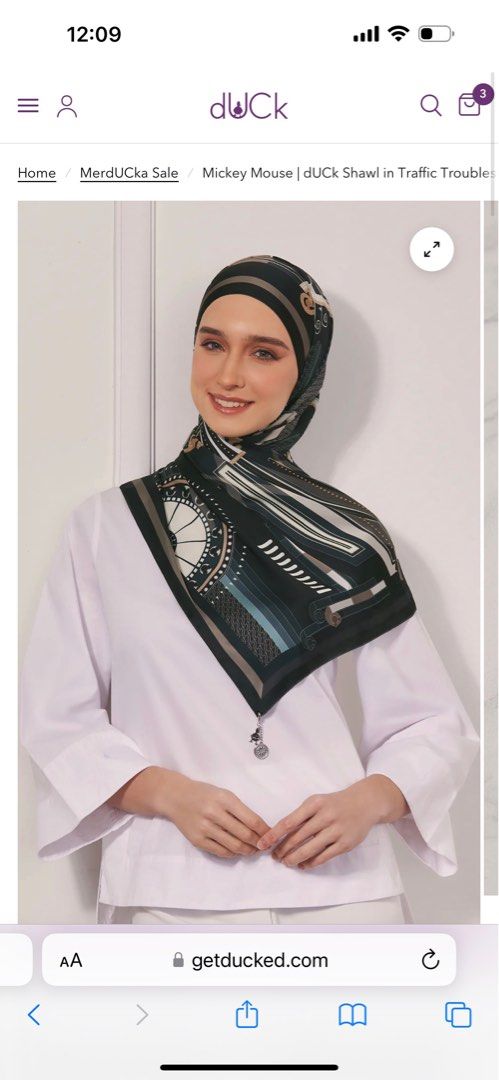 Duck Scarves Tudung Duck Price DUCk Scarf Shawl, Women's Fashion - Main Image