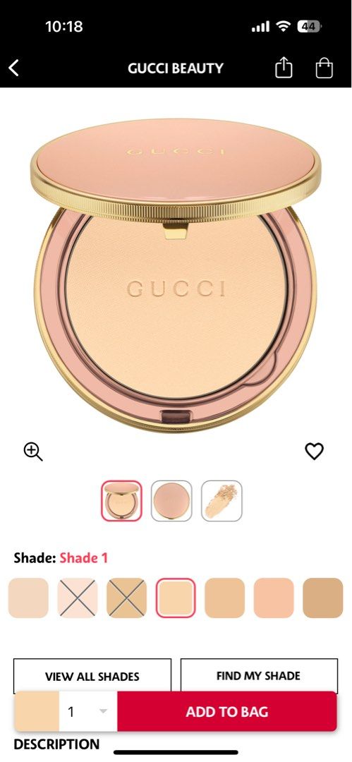 GUCCI Beauty Powder Mat Naturel shade No.1 and No.11, Beauty
