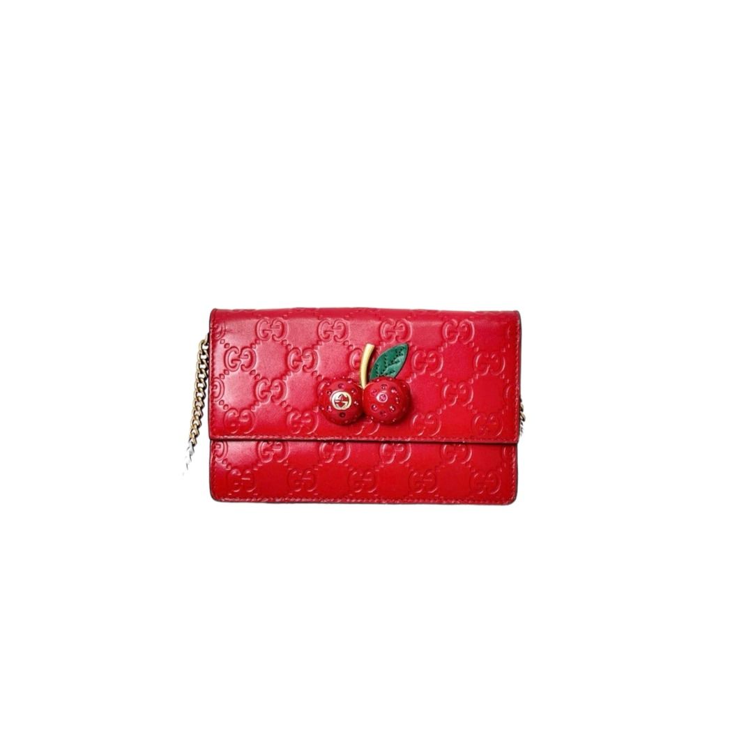 Gucci Cherry Mini Handbag in Red Luxury Bags Wallets on Carousell