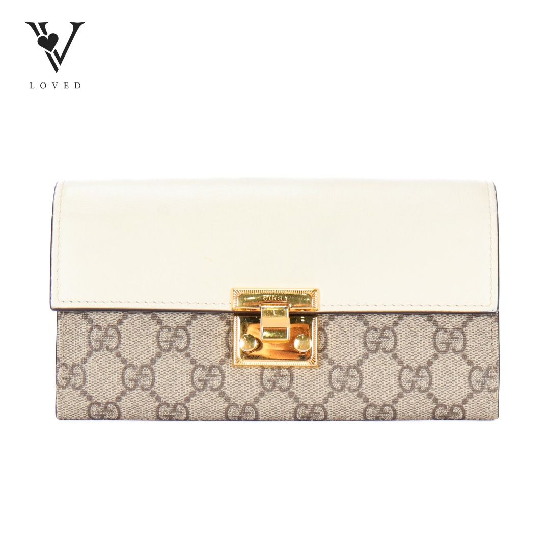 Gucci Padlock Signature Wallet In GG Supreme Canvas And Leather
