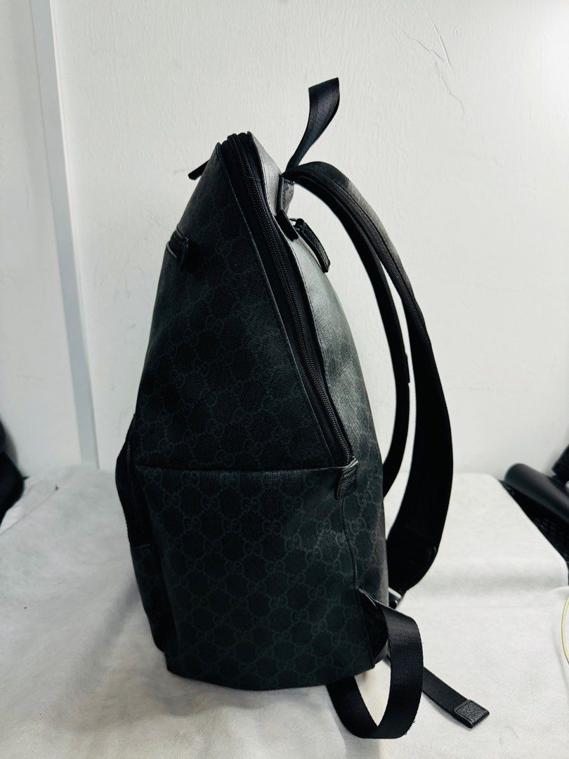 GUCCI Vintage GG Black Canvas Backpack UNISEX Men s Fashion Bags Backpacks on Carousell
