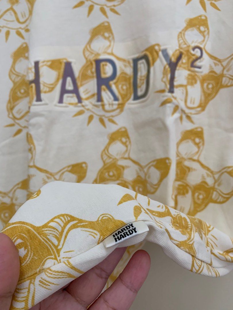 Hardy Hardy All-over print shirt (Category: Luxury Apparel) located in Calamba. Submitted by mineyourscollection (Listing ID 1323662849, Image 3). Description: Preloved In excellent condition All over print Size: width: 24 inches; length: 27 inches Medium on tag; best fit for XL to XXL men.