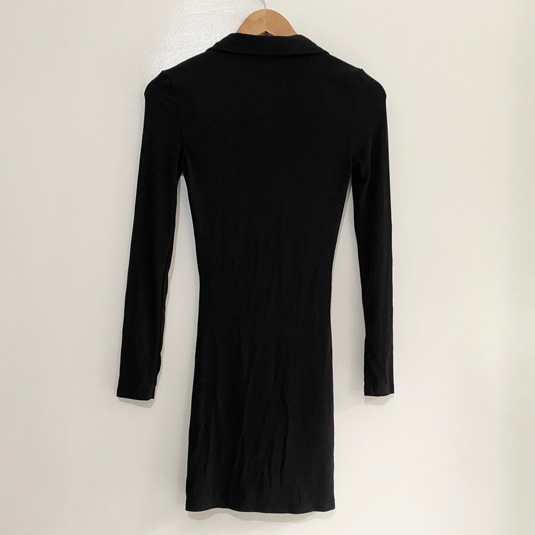 blue dress for baby girl H&M Divided Women's Black Slip Ruched Mini Party Dress Size S – Preworn main image 1