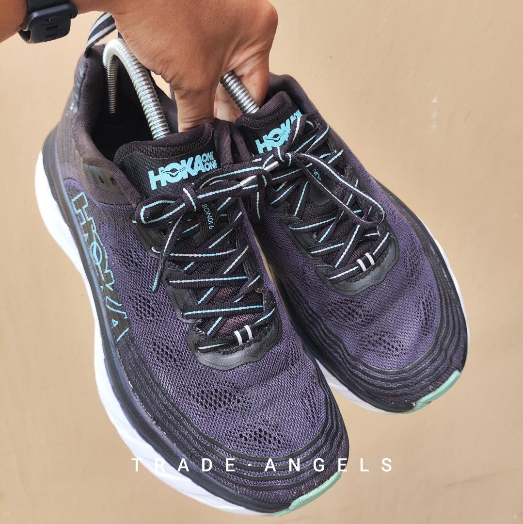 Hoka Shoes Hoka Bondi Womens Black Aqua Hoka Bondi Size 40 Navy