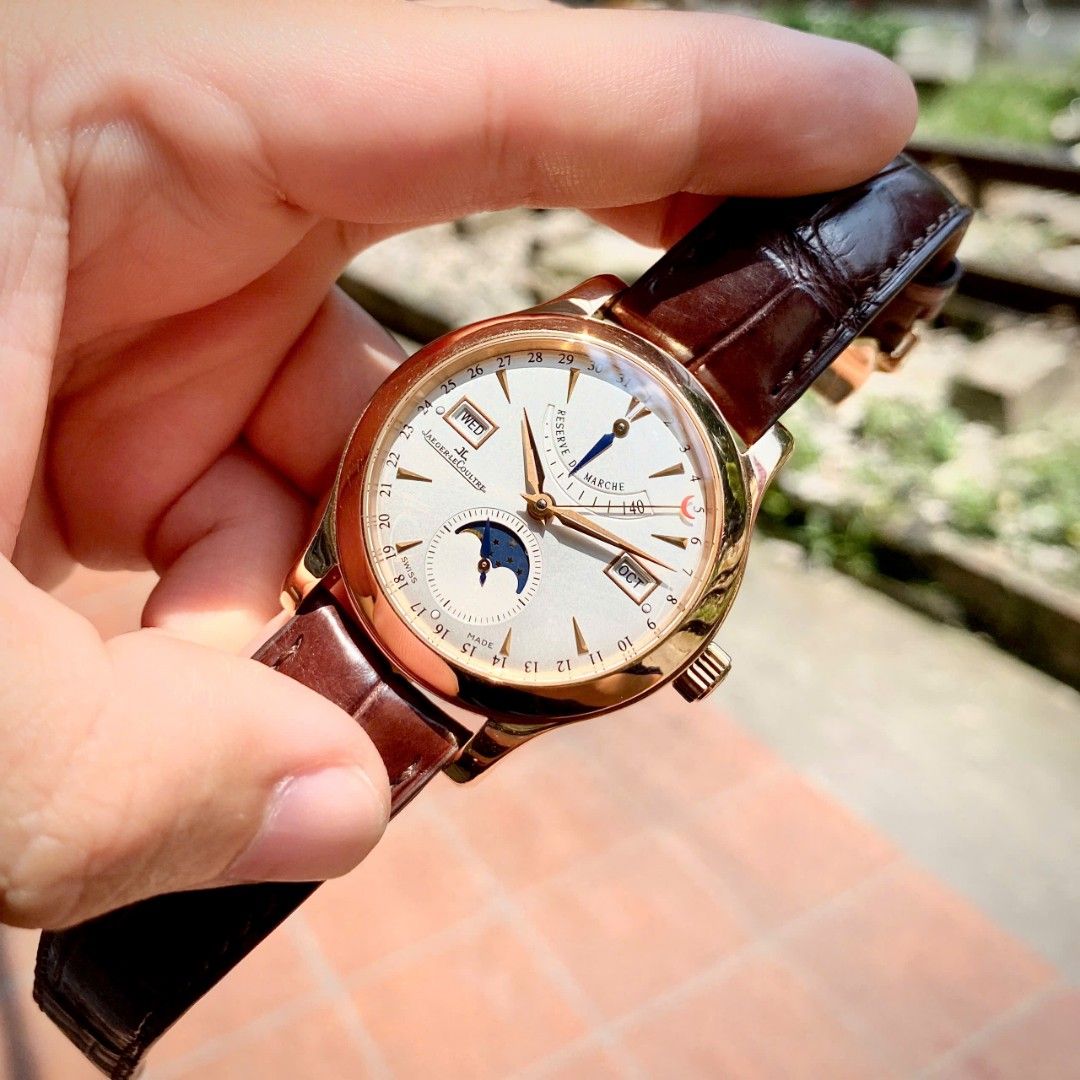 Full set Jaeger LeCoultre Master Calendar Moonphase 18k Rose Gold Q151242A Luxury Watches on Carousell