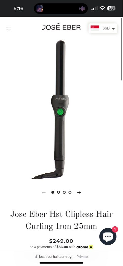 Jose eber curling iron 25mm top