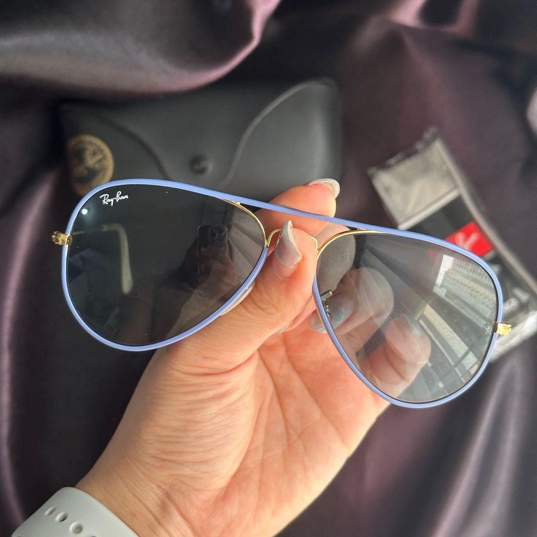 KACAMATA RAYBAN AVIATOR SUNGLASSES ORIGINAL KACAMATA HITAM Fesyen Pria Aksesoris Kacamata di Carousell