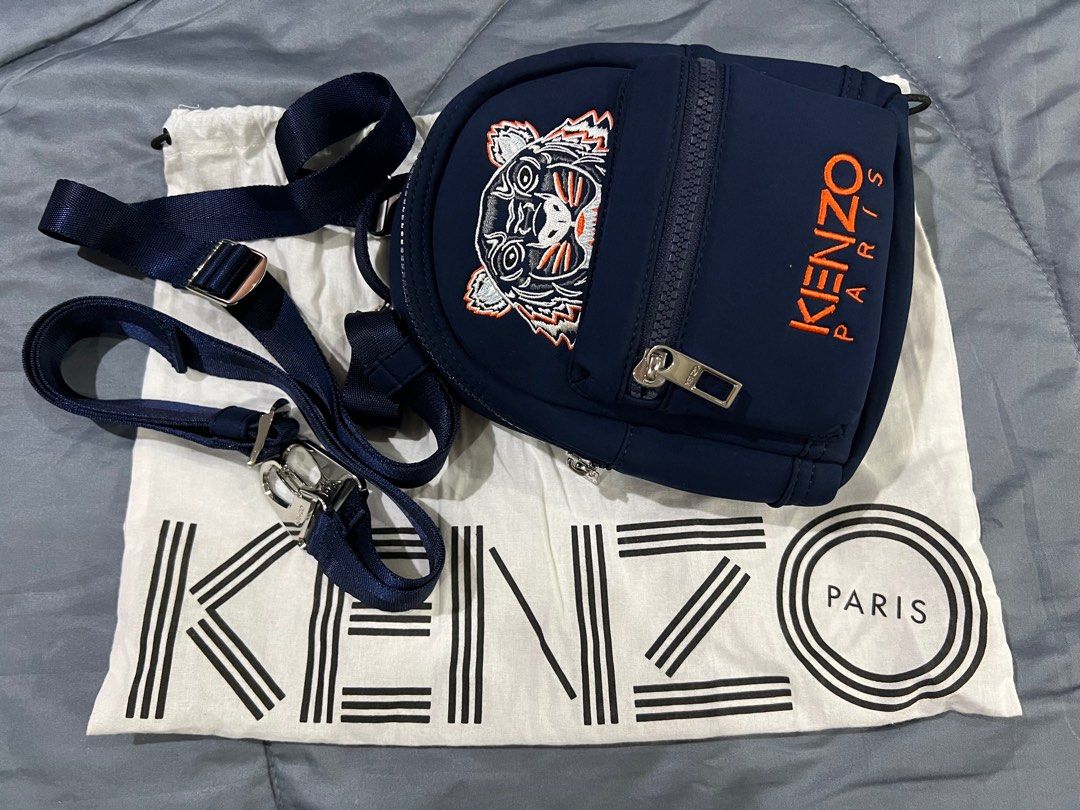 Excellent Kenzo Mini Neoprene Tiger Backpack Navy Women s Fashion Muslimah Fashion Accessories on Carousell