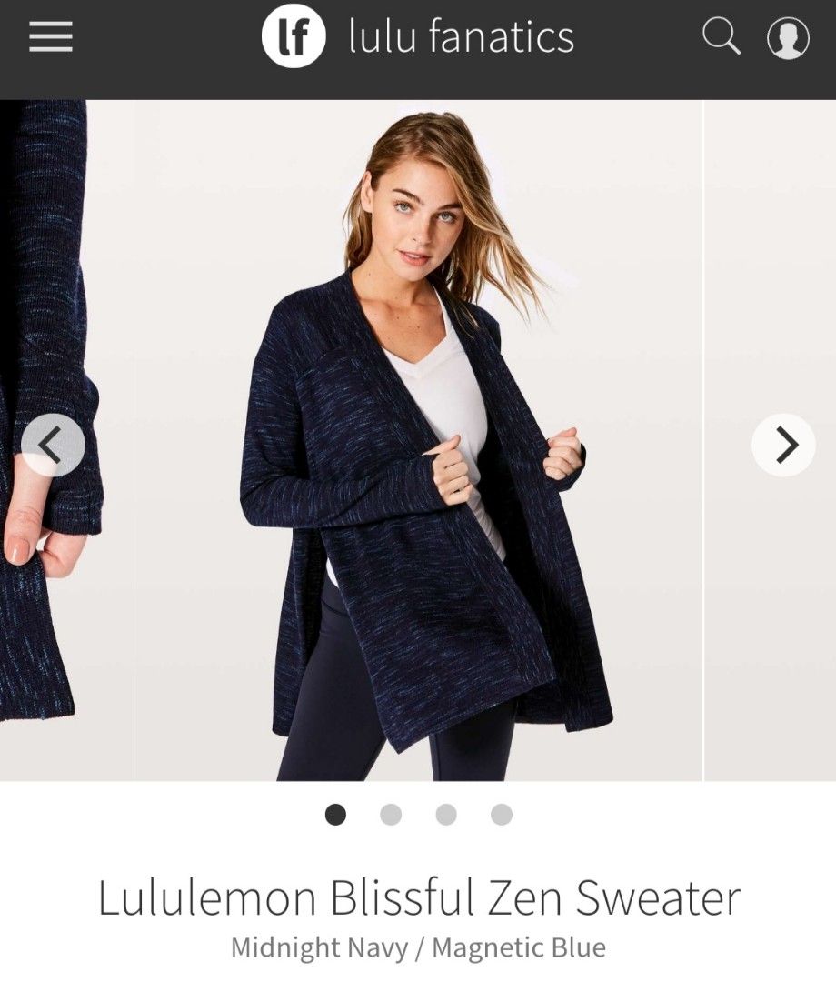 Lululemon blissful zen sweater shop