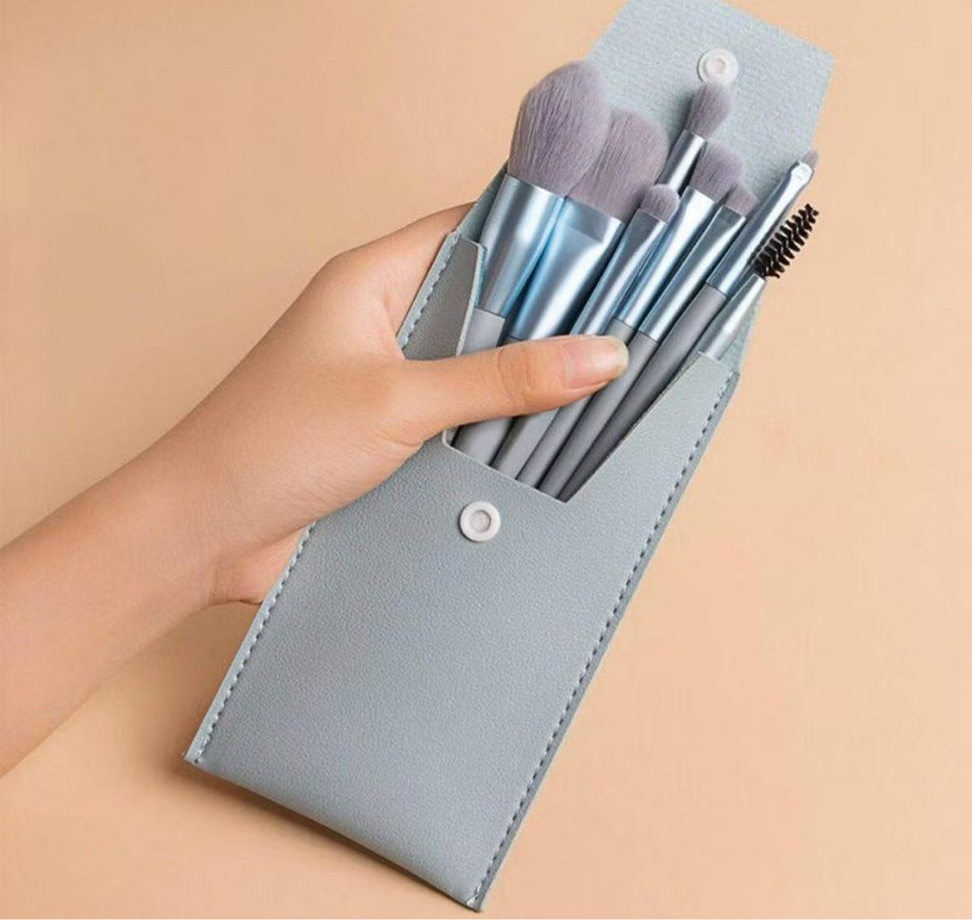 Makeup Brush (Category: Makeup) located in Singapore. Submitted by sparkletods (Listing ID 1323823613, Image 3). Description: 8 pieces - $13 blue / mint green 13 pieces - $18 wavy blue.