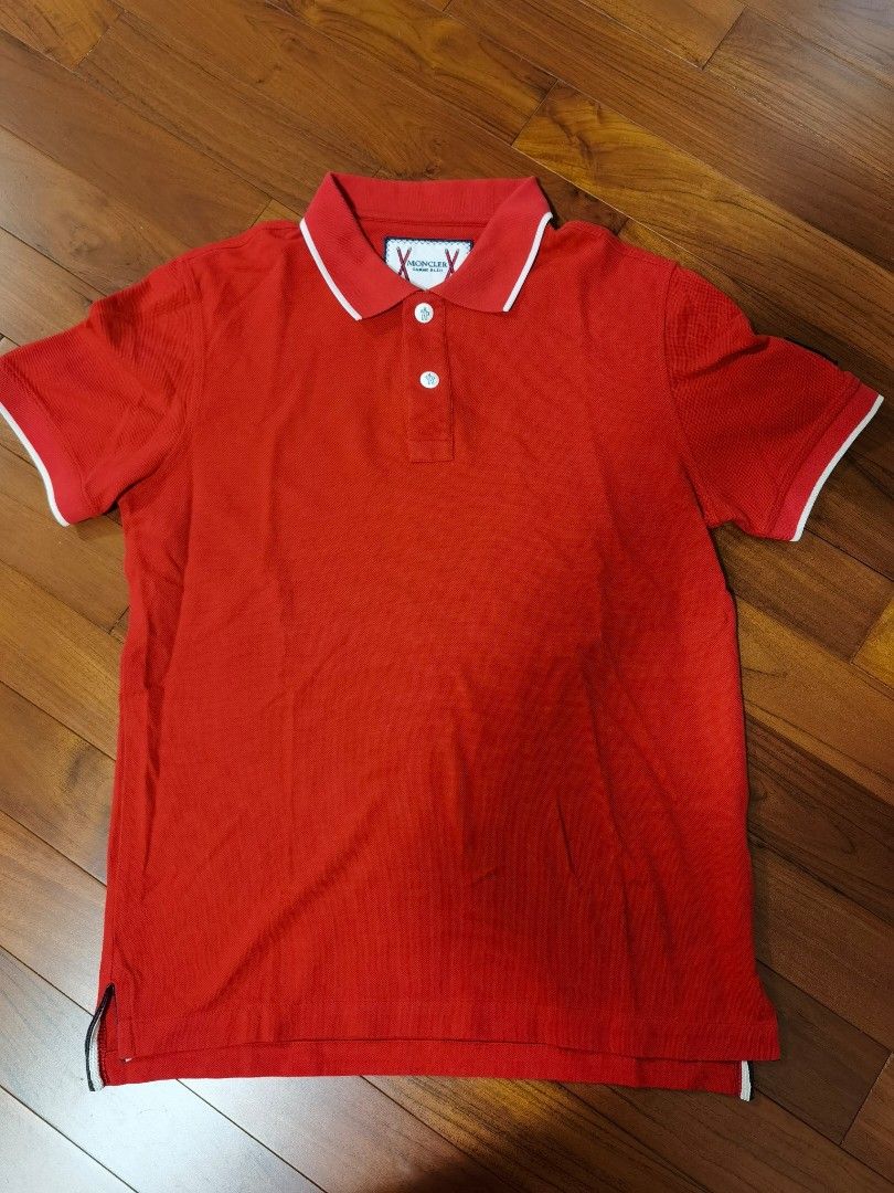 Moncler red polo shirt clearance