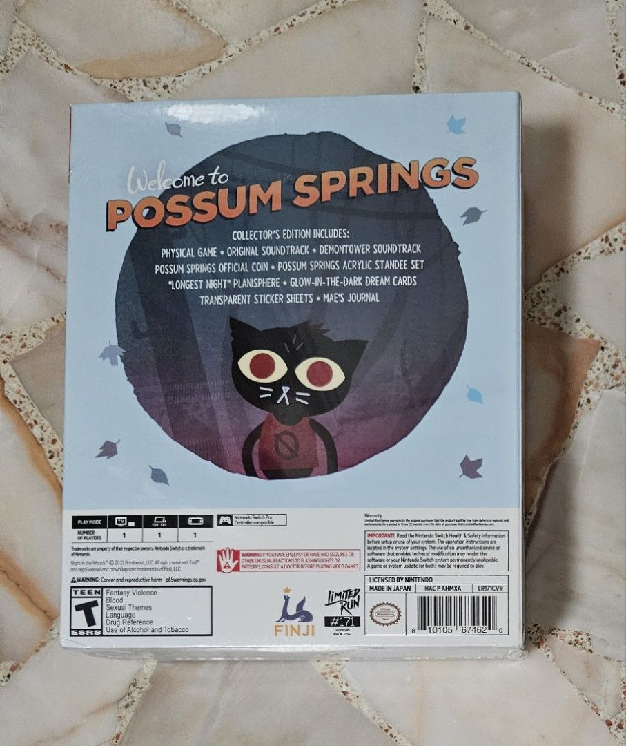 Night in the Woods Collector's Edition LRG Limited Run Games #171