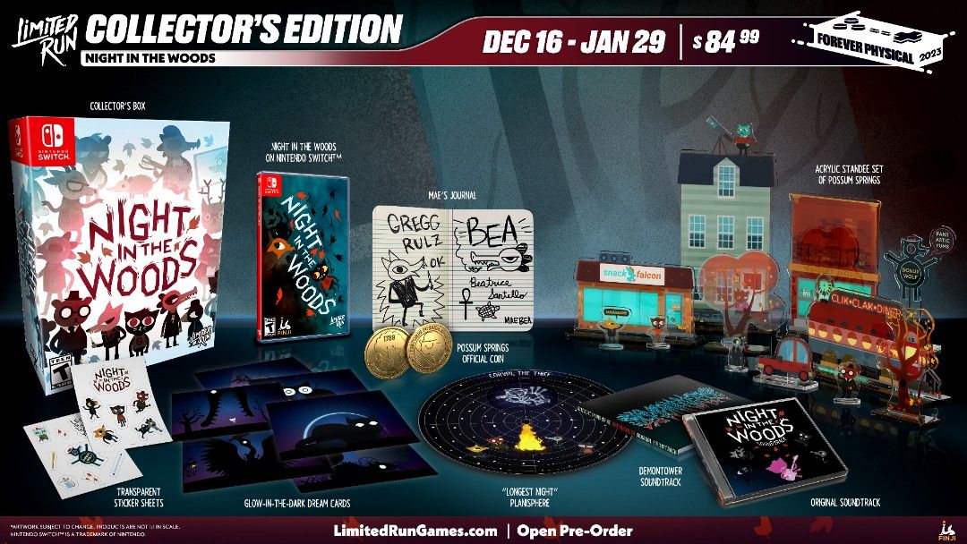 Collector's Edition Night In The Woods Switch Game Night In