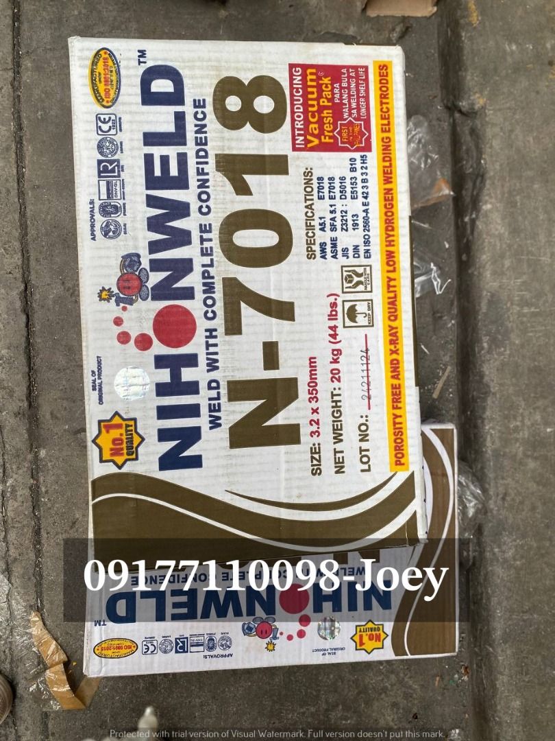 Nihoweld Welding Rod (Category: Construction & Building Materials) located in Manila. Submitted by joeyroque09 (Listing ID 1323696254, Image 2). Description: Nihonweld Welding rod 7018.