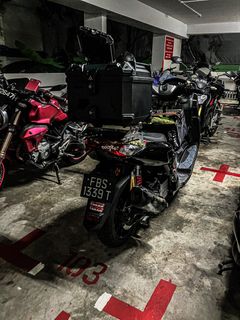 Nmax V2 Param Foldable Rack/ Rack Lipat, Motorcycles, Motorcycle ...