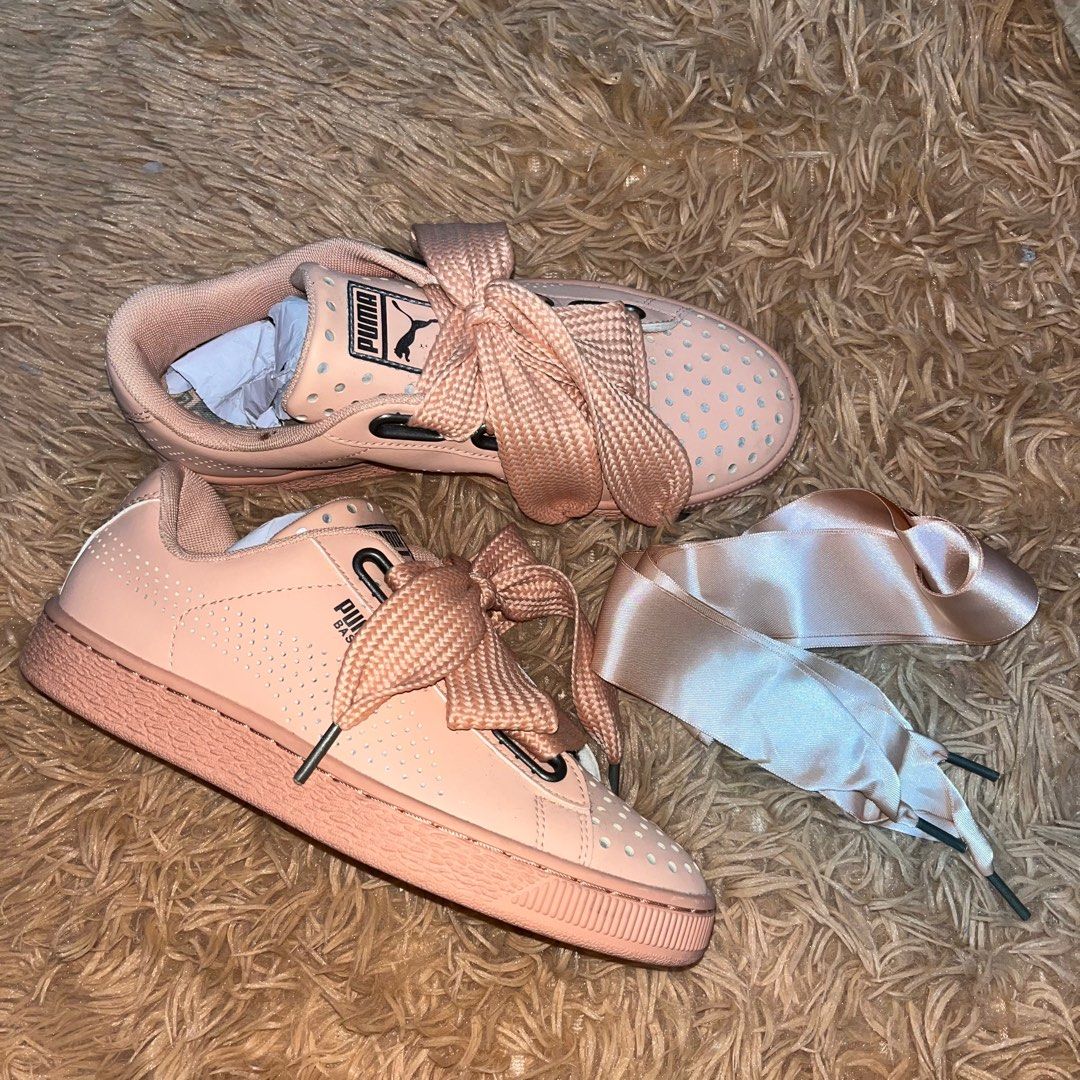 Puma basket heart lace-up sneaker store
