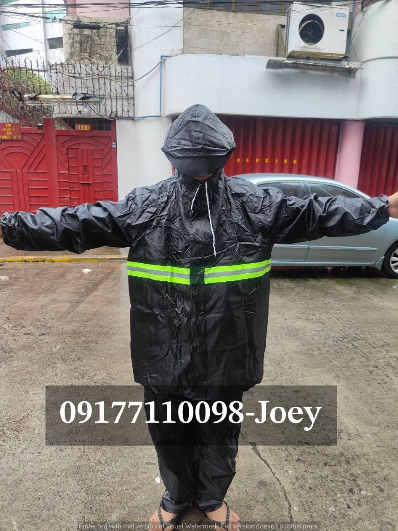 Raincoat Pvc (Category: Construction Tools & Equipment) located in Manila. Submitted by joeyroque09 (Listing ID 1323671250, Image 1). Description: Item: raincoat Specs: black price: 290/pc .