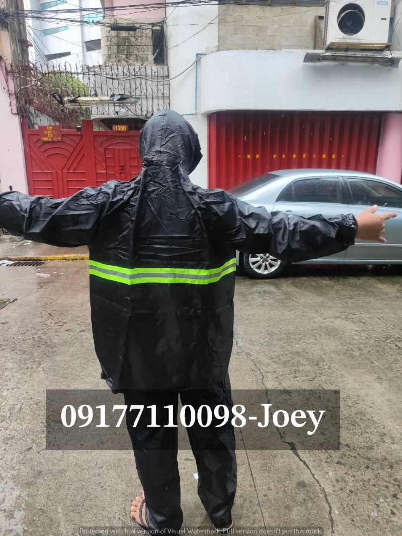 Raincoat Pvc (Category: Construction Tools & Equipment) located in Manila. Submitted by joeyroque09 (Listing ID 1323671250, Image 3). Description: Item: raincoat Specs: black price: 290/pc .