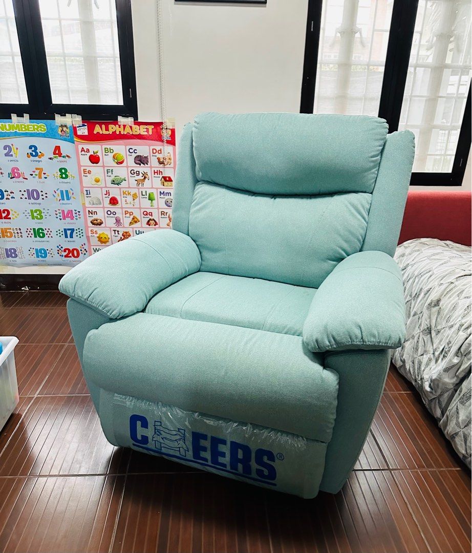 RECLINING CHAIR (Category: Sofas) located in Silang. Submitted by wesells.ph (Listing ID 1323712535, Image 1). Description: I have 2pcs available Cheers reclining chair Bought for 32k Selling very low!! Almost new. RFS: Di na kasya sa bahay. Need space. 🙈.
