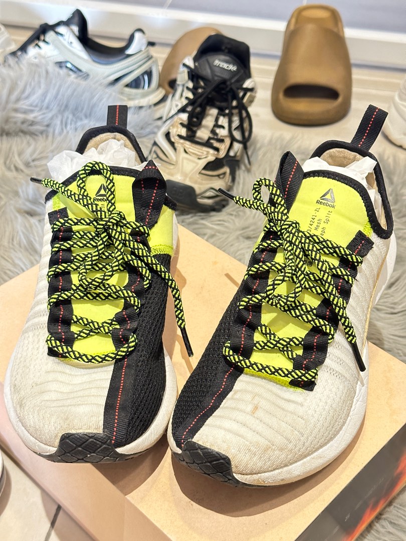 Reebok Men s DV4482 Sole Fury Run ning Shoe White Black Green Men s Fashion Footwear Sneakers on Carousell