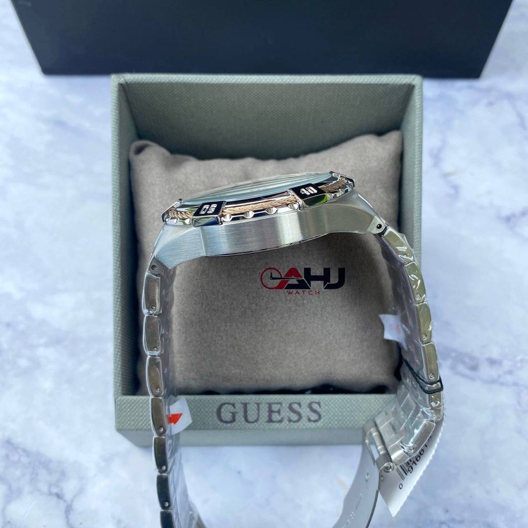 RESTOCK ORIGINAL GUESS MONTERAY CHRONOGRAPH WHITE DIAL TWO TONE STEEL MENS WATCH W0522G4 Men s Fashion Watches Accessories Watches on Carousell