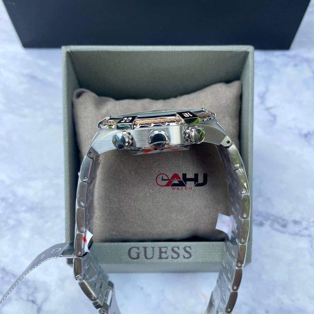 RESTOCK ORIGINAL GUESS MONTERAY CHRONOGRAPH WHITE DIAL TWO TONE STEEL MENS WATCH W0522G4 Men s Fashion Watches Accessories Watches on Carousell