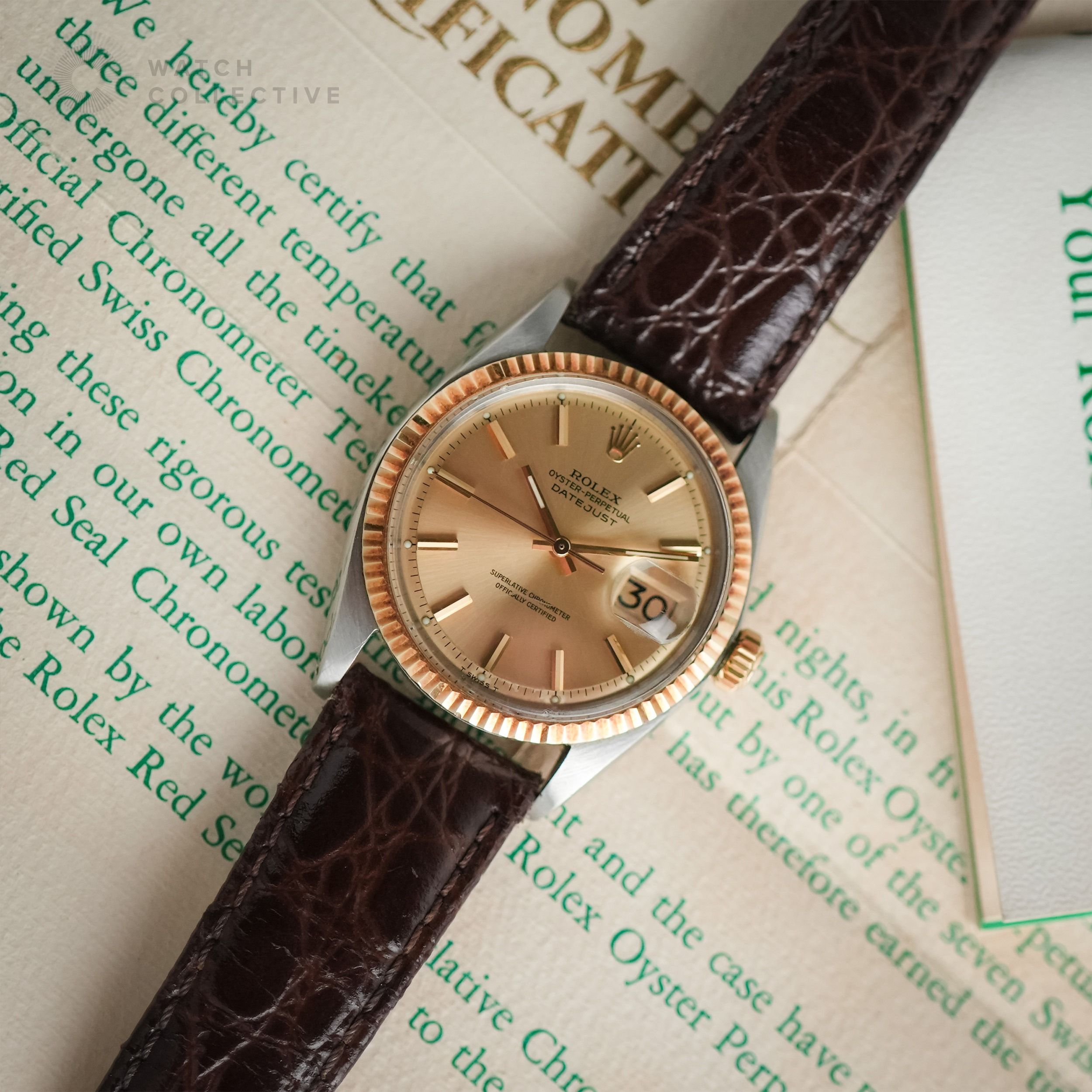 ❌SOLD❌Rolex Datejust 36 Two Tone 1601 Leather Strap with