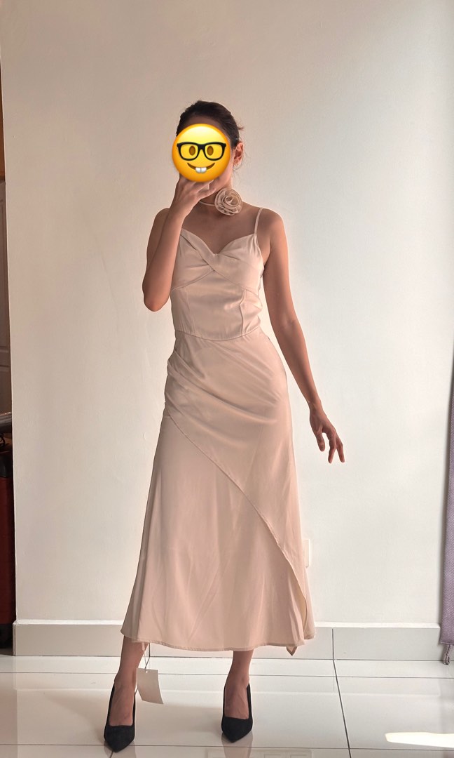 Satin choker dress 2025