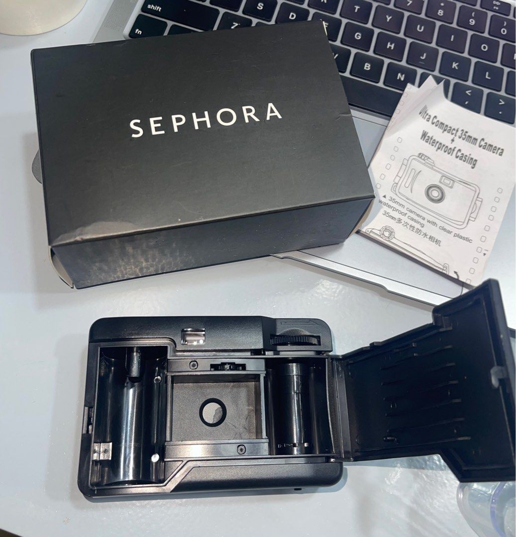 SEPHORA Film Camera (Category: Cameras) located in Manila. Submitted by shopwden (Listing ID 1323745939, Image 2). Description: ~SEPHORA ULTRA COMPACT 35mm CAMERA~ negotiable Camera with waterproof case Film is not included Brand new and authentic no return, exchanges, or refunds From Sephora 💄 .