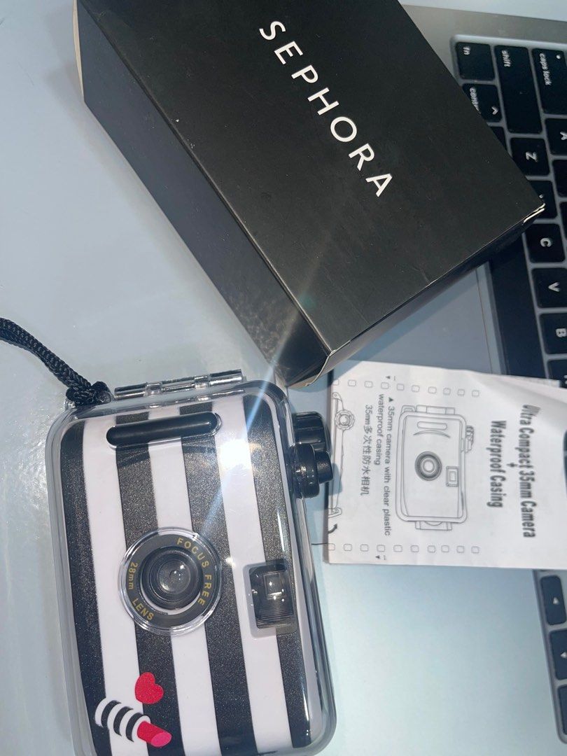 SEPHORA Film Camera (Category: Cameras) located in Manila. Submitted by shopwden (Listing ID 1323745939, Image 1). Description: ~SEPHORA ULTRA COMPACT 35mm CAMERA~ negotiable Camera with waterproof case Film is not included Brand new and authentic no return, exchanges, or refunds From Sephora 💄 .